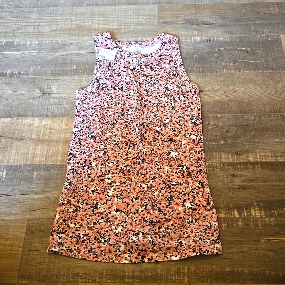 Floral Ribbed Tank